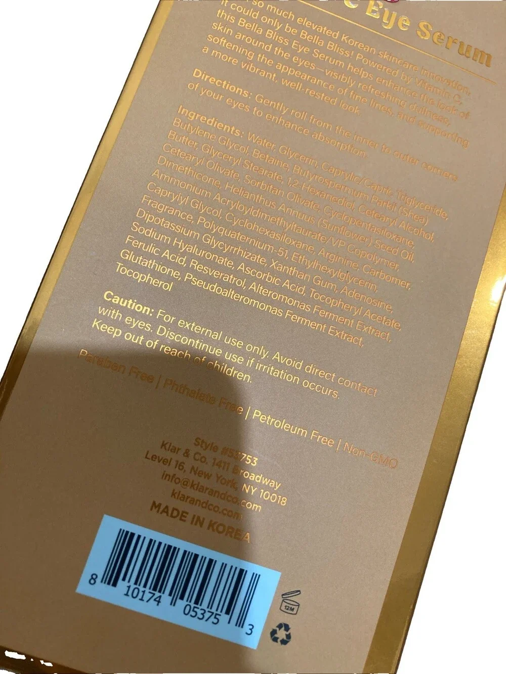 NEW Bella Bliss Vitamin C Eye Serum